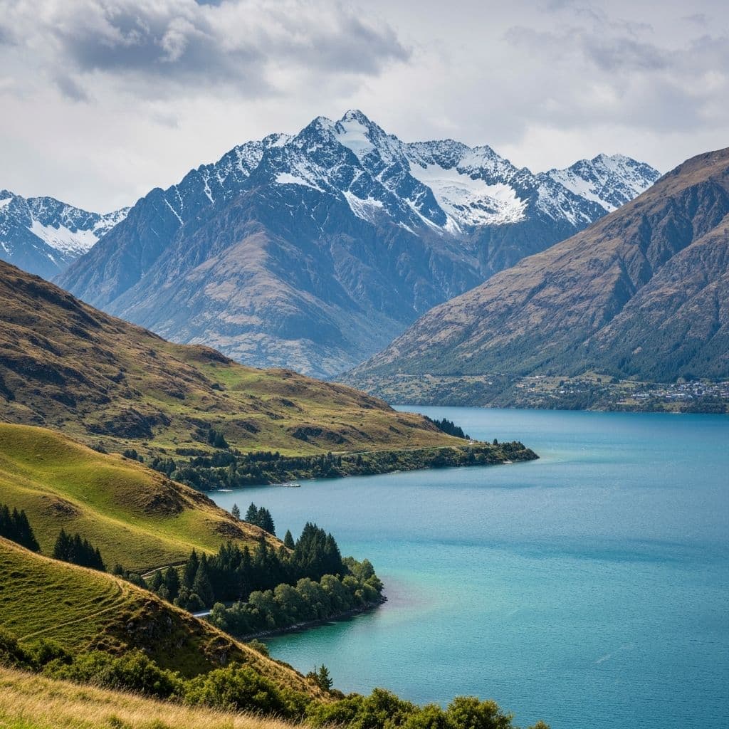 NZ Golden Visa lifestyle - Queenstown mountains and lake